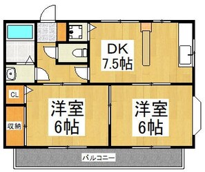 メゾンソレイユIIの物件間取画像